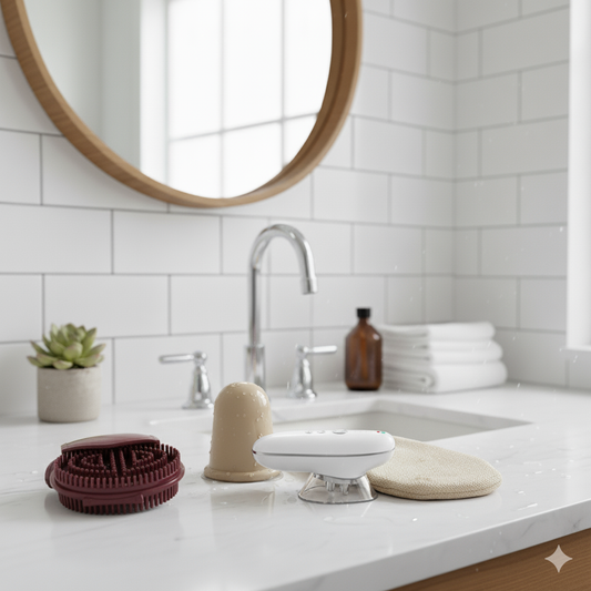 Bundle : Massager + Glove + Cup + Brush